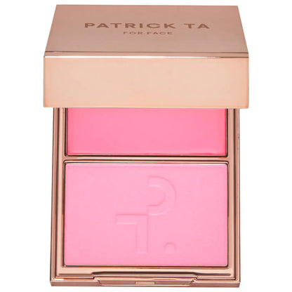 "Buy Patrick Ta Beauty Major Headlines Double-Take Crème & Powder Blush Duo in Pakistan – original luxury blush with creamy and powder formulas for smooth, radiant, and long-lasting cheek color."
