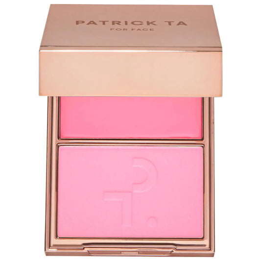 "Buy Patrick Ta Beauty Major Headlines Double-Take Crème & Powder Blush Duo in Pakistan – original luxury blush with creamy and powder formulas for smooth, radiant, and long-lasting cheek color."