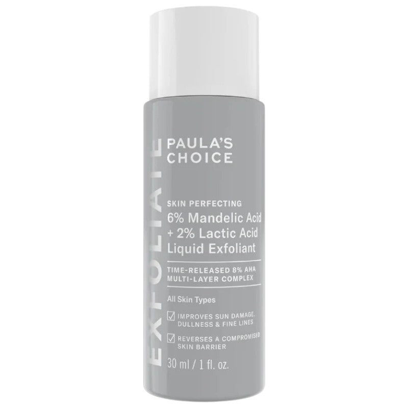 Paula’s Choice Skin Perfecting Mandelic & Lactic Acid Liquid Exfoliant – Korean/American exfoliating liquid with mandelic and lactic acids for brightening, smoothing, and improving skin texture in Pakistan
