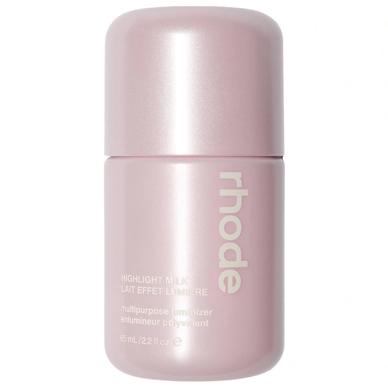 rhode Highlight Milk Multipurpose Luminizer 65ml – hydrating liquid luminizer with soft pearly shimmer and naturally radiant finish for glowing face and body, available in Pakistan