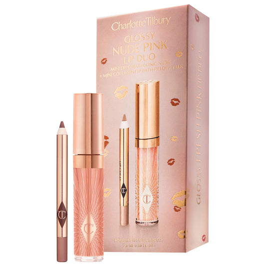 Charlotte Tilbury | Mini Glossy Pink Lip Gloss + Lip Liner Set