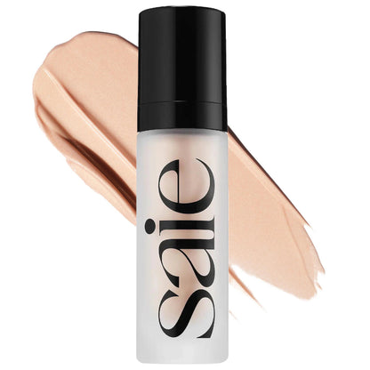 "Buy Saie Glowy Super Gel Lightweight Dewy Multipurpose Illuminator 5ml MINI Warm Glow in Pakistan – original lightweight gel highlighter that delivers a natural, radiant glow for face and body."