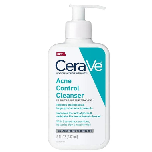Buy CeraVe Acne Control Cleanser at best price in Pakistan – salicylic acid face wash for acne-prone skin that clears breakouts and prevents new blemishes, available online
