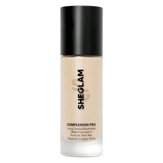 "Buy SHEGLAM Complexion Pro Long Lasting Matte Foundation in Pakistan – original lightweight liquid foundation offering full, buildable coverage with a long-lasting matte finish."