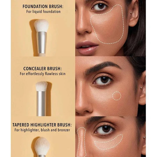 Sheglam | Face Essentials Brush Set With Bag