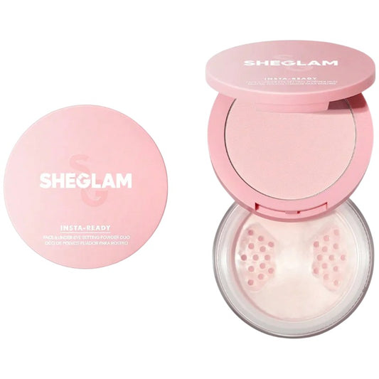 "Buy SHEGLAM Face Setting Powder Duo – Bubblegum in Pakistan – original lightweight, oil-controlling setting powder duo for a smooth, matte and long-lasting makeup finish."