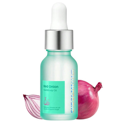 "Buy SHEGLAM Hair Red Onion Hair & Scalp Oil Clear 15ml in Pakistan – original nourishing oil that promotes hair growth, strengthens roots, and soothes the scalp for healthy hair."