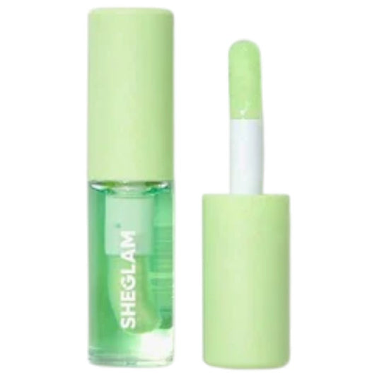 Buy SHEGLAM Jelly Wow Hydrating Lip Oil Green Apple Envy 6gm in Pakistan – original nourishing lip oil that hydrates, softens, and adds glossy shine with a fruity green apple finish.