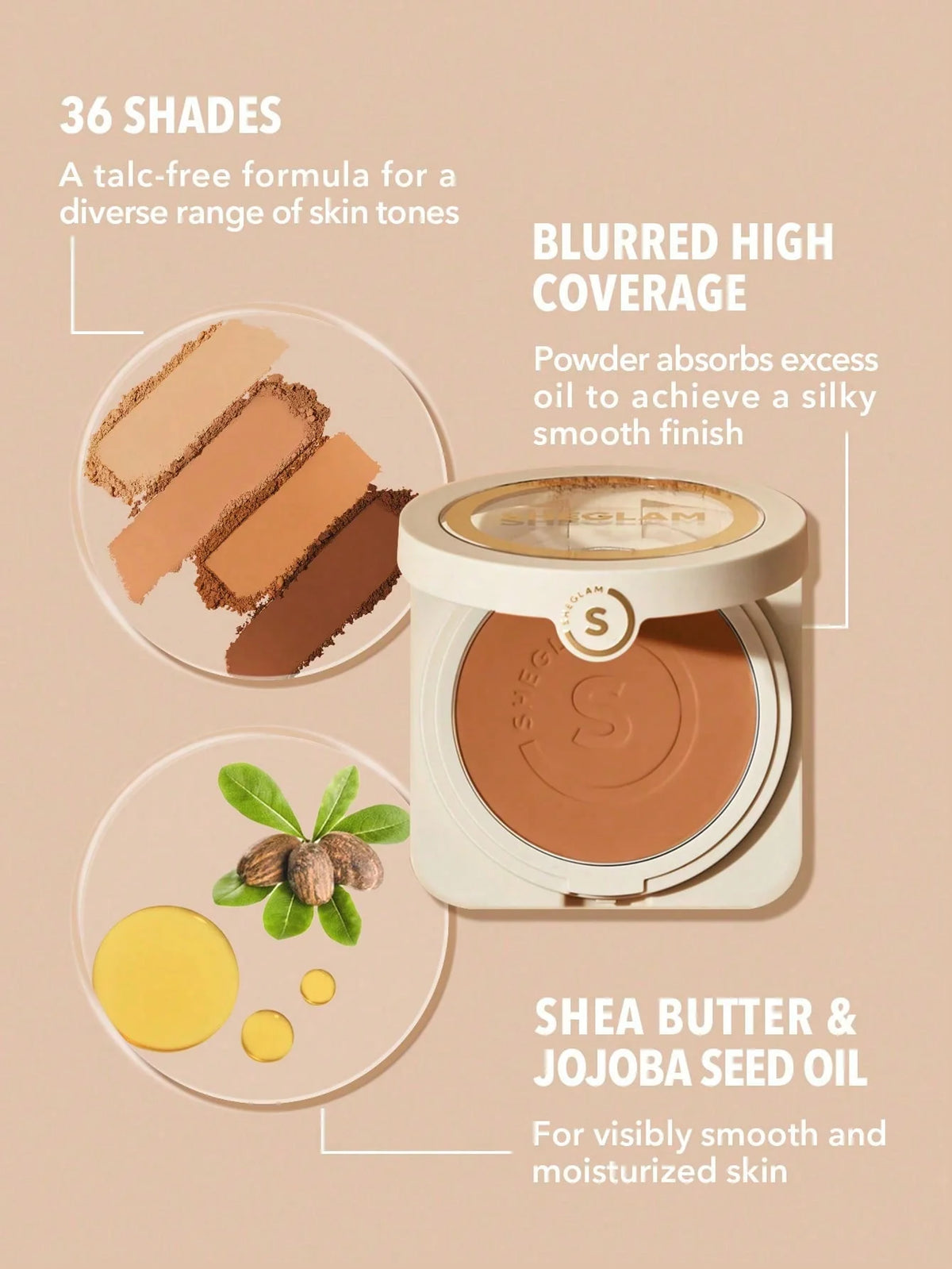 Sheglam | Skin Focus High Coverage Powder Foundation