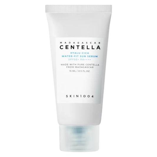 Buy Skin1004 Centella Hyalu-Cica Water-Fit Sun Serum at best price in Pakistan – Korean sunscreen serum with hydrating and soothing protection for sensitive skin available online