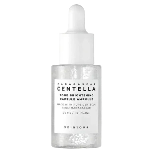 Skin1004 Madagascar Centella Tone Brightening Capsule Ampoule – Korean brightening ampoule with centella asiatica for reducing dark spots, evening skin tone, and promoting glowing, smooth skin in Pakistan