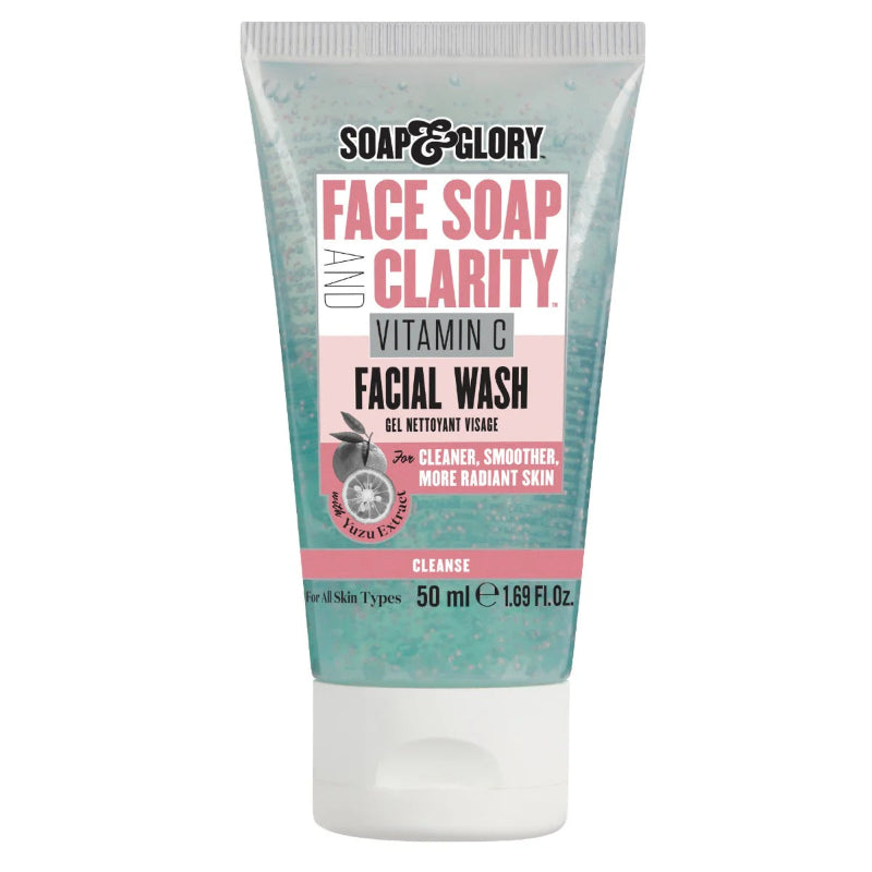 “Soap & Glory Face Soap & Clarity Vitamin C Facial Wash 50ml – brightening vitamin C face cleanser for fresh and glowing skin available in Pakistan”