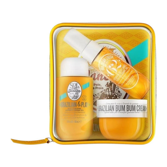 "Buy Sol de Janeiro Brazilian Bum Bum Jet Set in Pakistan – travel-size body care set featuring the iconic Bum Bum Cream and Cheirosa scent for smooth, glowing skin."