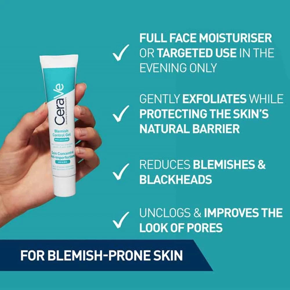 CeraVe | Blemish Control Gel with AHA/BHA | spot treatment gel