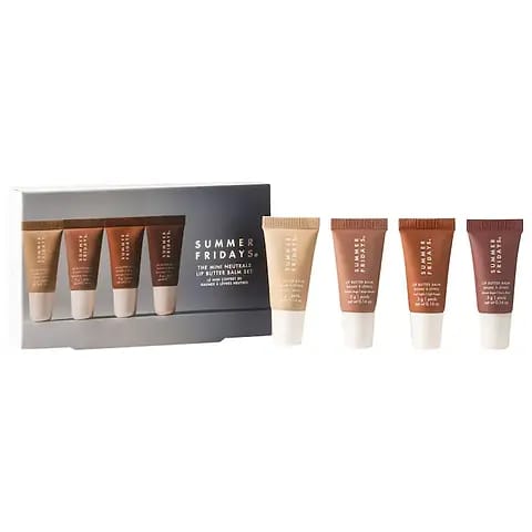 Summer Fridays The Mini Neutrals Lip Butter Balm Set – nourishing mini lip balms in neutral shades for soft, hydrated lips, available online in Pakistan
