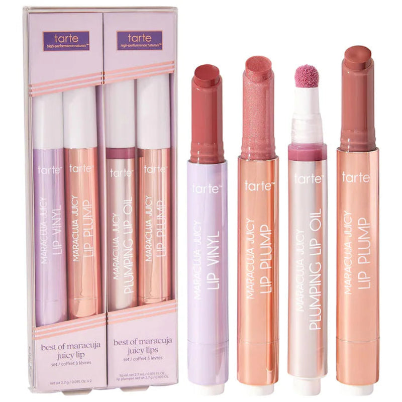 "Buy Tarte Best of Maracuja Juicy Lips Set in Pakistan – hydrating glossy lip balm collection for soft, plump and nourished lips."