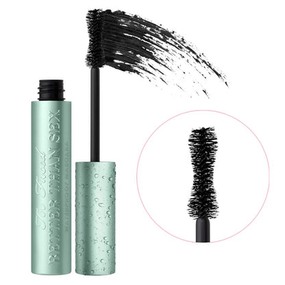 "Too Faced Better Than Sex Waterproof Mascara – Waterproof volumizing mascara for long-lasting effect"

