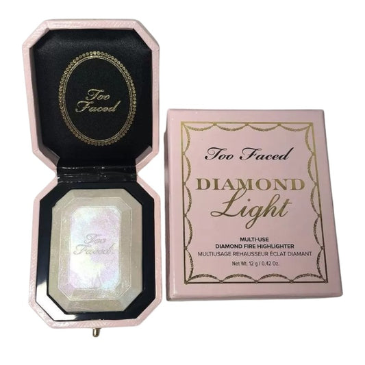 "Too Faced Diamond Light Highlighter – Best shimmering highlighter for face and cheekbone glow"
