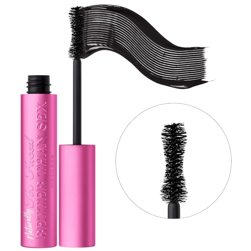 "Too Faced Naturally Better Than Sex Mascara – Volumizing mascara for fuller, natural-looking lashes"
