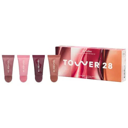 "Tower 28 Mini Tinted Lip Treatment Set – Hydrating mini lip treatments with a sheer tint for soft, nourished lips"

