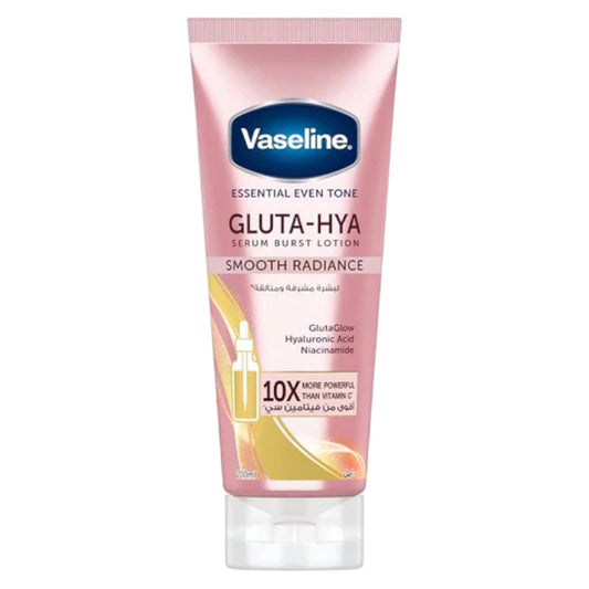 "Buy Vaseline Gluta-Hya Smooth Radiance Serum Burst Lotion 200ml in Pakistan – brightening body lotion with GlutaGlow and Hyaluronic Acid for smooth, radiant and hydrated skin."