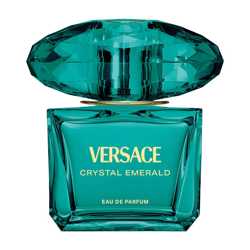 Versace Crystal Emerald Eau de Parfum for Women – floral and musky fragrance with Calabrian bergamot, peach, pink pepper, green rosebuds, jasmine, raspberry sorbet, white musk, incense and Brazilian tonka bean, available in Pakistan