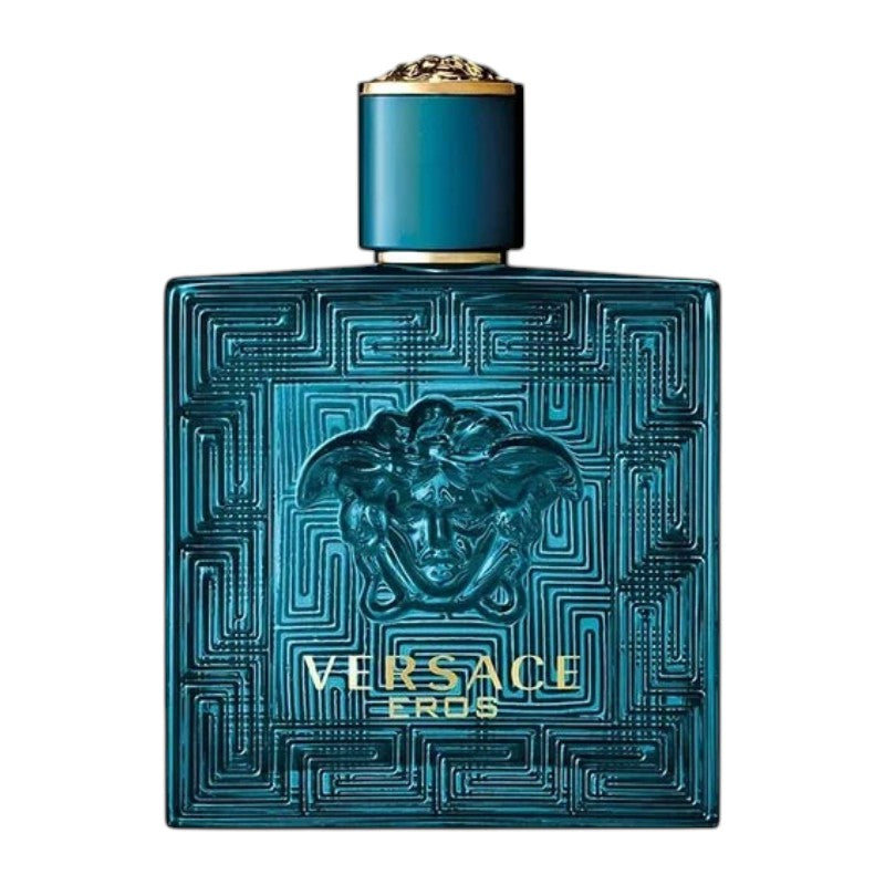 Versace Eros Eau de Toilette for Men – fresh woody oriental fragrance with Italian lemon, mandarin, mint oil, candied apple, geranium, clary sage, cedarwood, vetiver, patchouli, sandalwood and vanilla, available in Pakistan