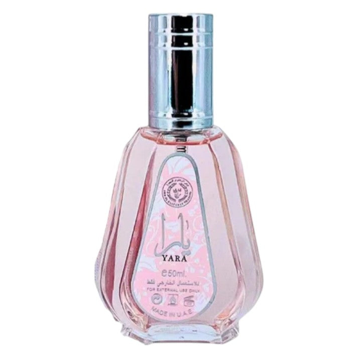 "Buy Yara For Women Eau De Parfum Travel Size 50ml in Pakistan – long-lasting sweet floral fragrance perfect for everyday wear and travel-friendly use."