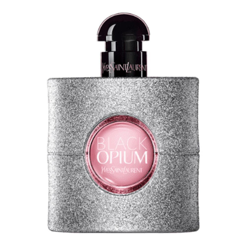 “Yves Saint Laurent Black Opium Eau de Parfum Glitter for Women – sweet gourmand fragrance with marshmallow musk, dark coffee, vanilla bourbon and orange flower available in Pakistan”
