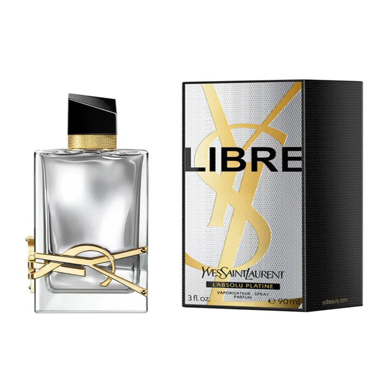 “Yves Saint Laurent Libre L’Absolu Platine 90ml for Women – intense floral perfume with orange blossom absolute and white lavender available in Pakistan”